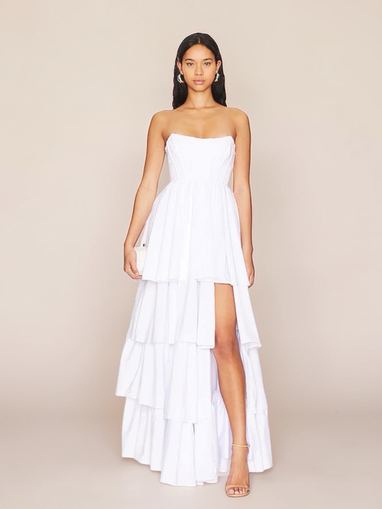 Lovers And Friends Madison Gown In White Size Small